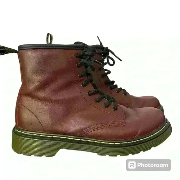Dr. Martens Other - Dr. Martens AirWair Military Combat High Top Boots Burgundy. Kids Size 3